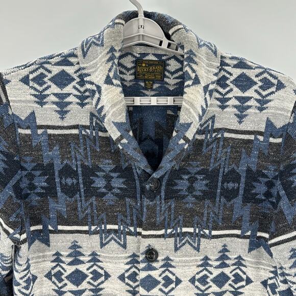 Ombre Shawl Cardigan Sweater grandpa native indigenous western size XL - Picture 6 of 9